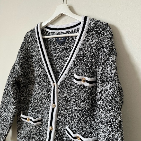 Anthropologie Maeve Tweed Boyfriend V Neck Cardigan Size M - Picture 7 of 10
